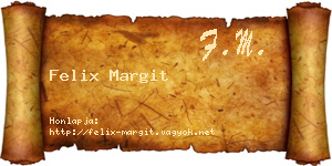 Felix Margit névjegykártya